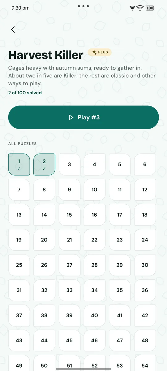 Monthly packs: 100 themed puzzles