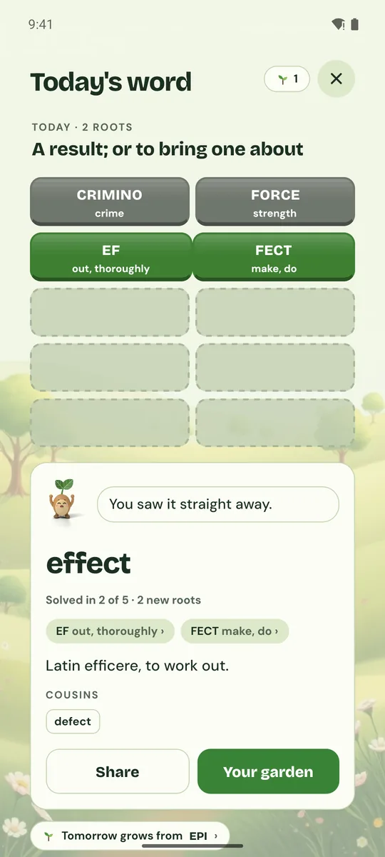 The result: the word, its roots and where it comes from
