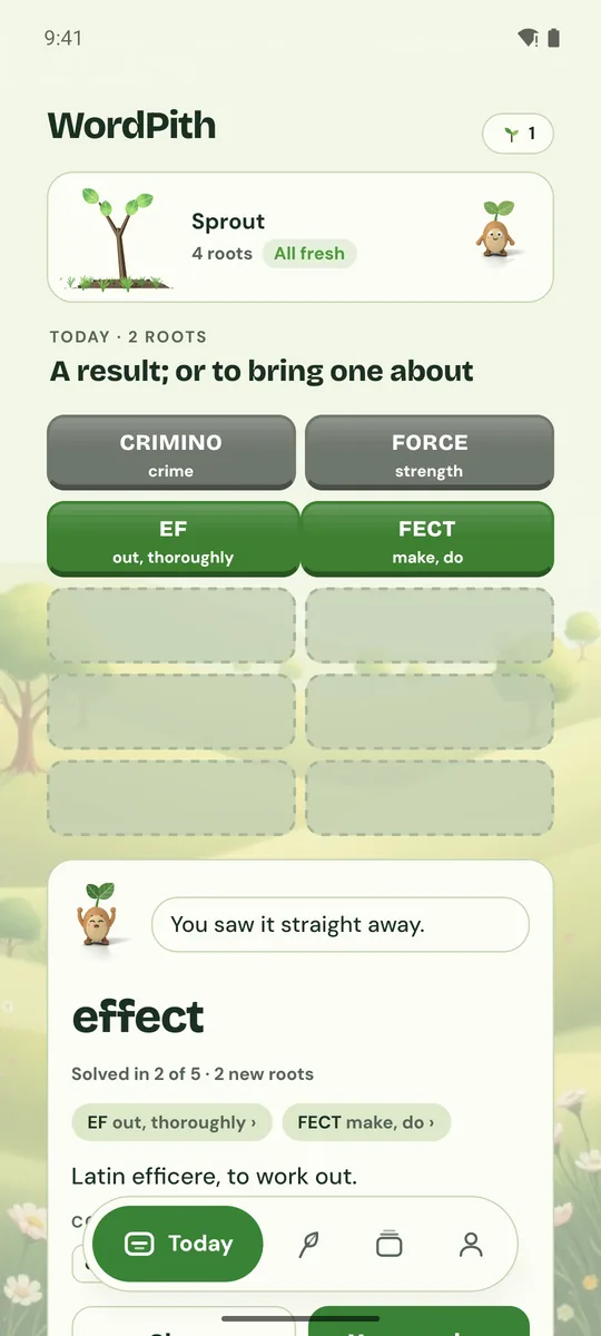 Solved: the word with its cousins