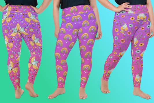 10 Reasons Why Our Pink Purple Boho Birds Leggings are Perfect for Plus Size Women