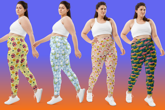 Stand Out with Our All-Over Print Plus Size Leggings in Seamless Patterns