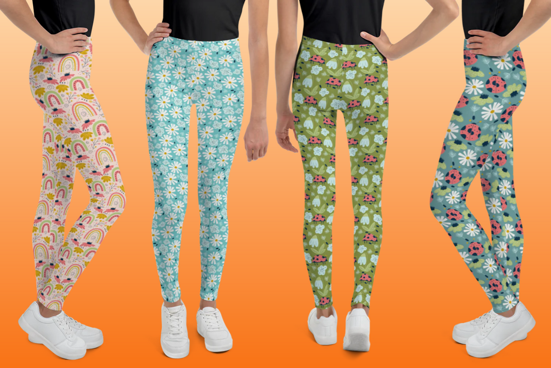 Stay In Style This Spring Season With LeafyOrb's Scandinavian Spring Floral Youth Leggings