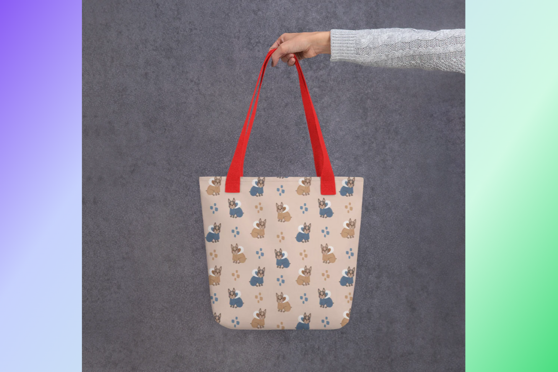 Unleash Your Style with Our Cozy Dog-Inspired All-Over Print Tote Bags