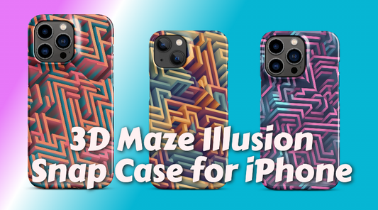 Slim and Stylish: Our 3D Maze Illusion Snap Case for iPhone - Protect Your Device in Style