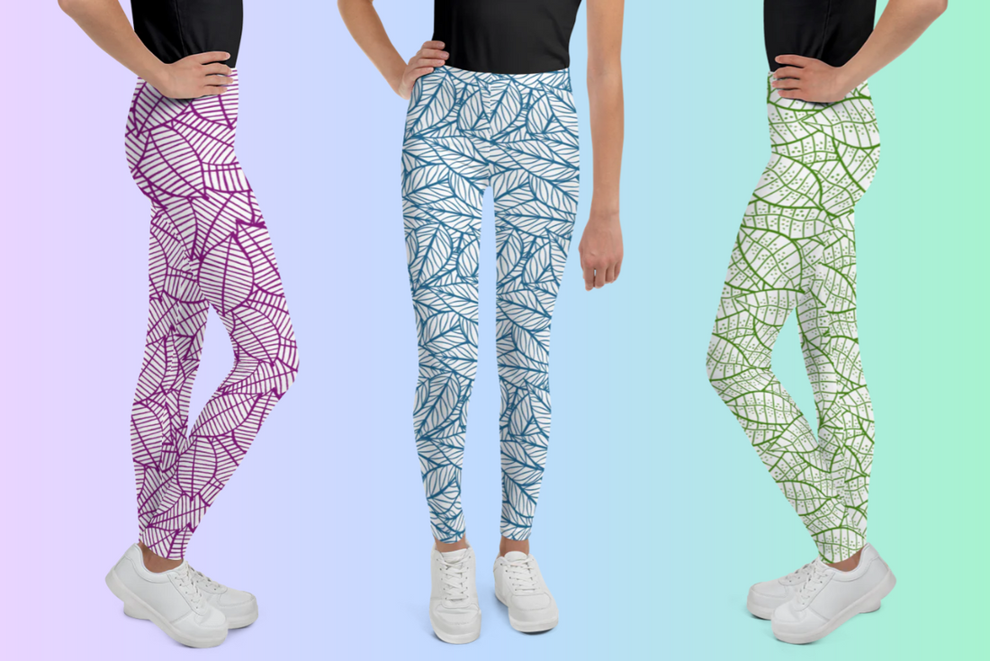 Step into Comfort with Luxurious and Soft All-Over Print Youth Leggings