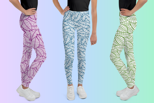 Step into Comfort with Luxurious and Soft All-Over Print Youth Leggings