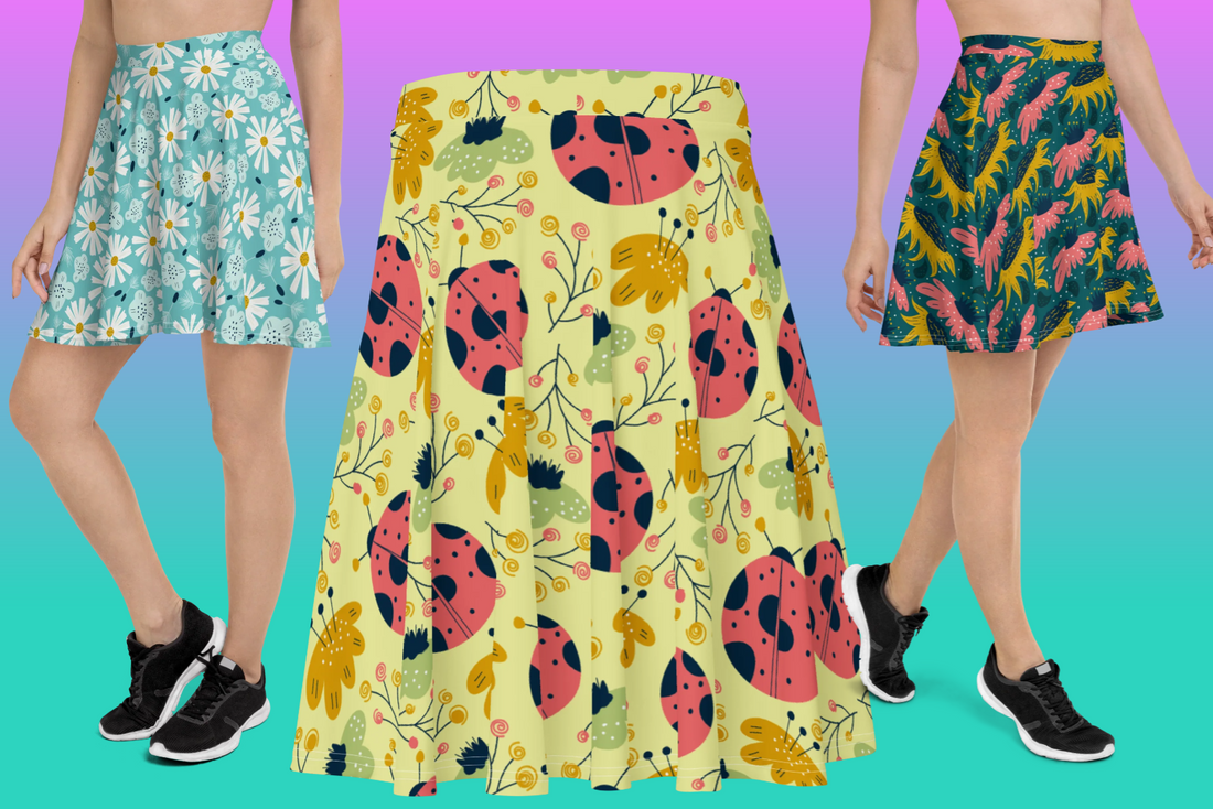 Unleash Your Spring Fashion with Our Scandinavian Spring Floral Skater Skirt