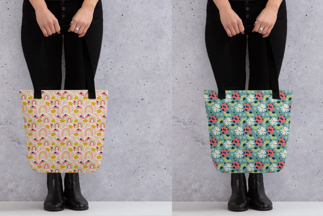 Versatile Tote Bags for Everyday: Our Seamless Patterns All-Over Print Tote
