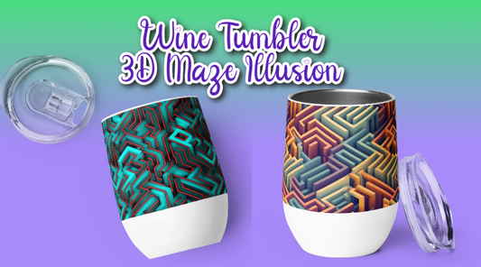 The Fusion of Art and Functionality: Stainless Steel Wine Tumbler with 3D Maze Patterns