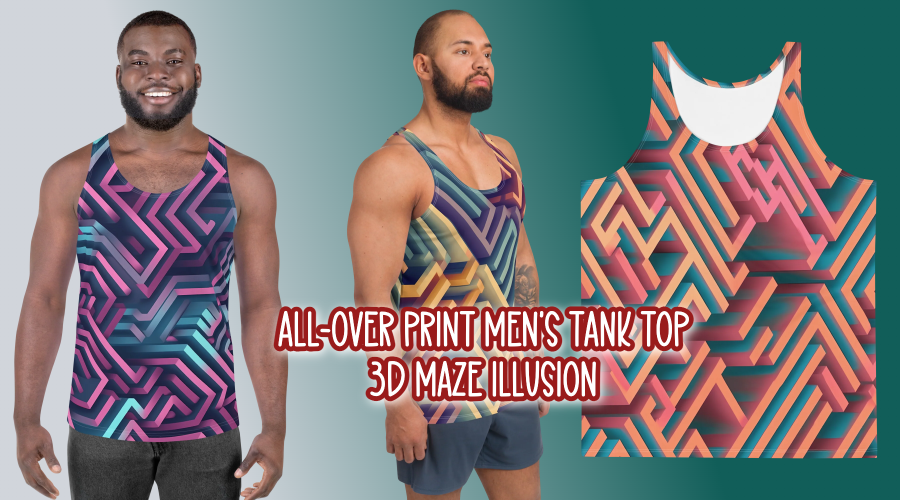 Your New Go-To Sunny Day Wear: The All-Over Shirts Featuring 3D Maze Illusions