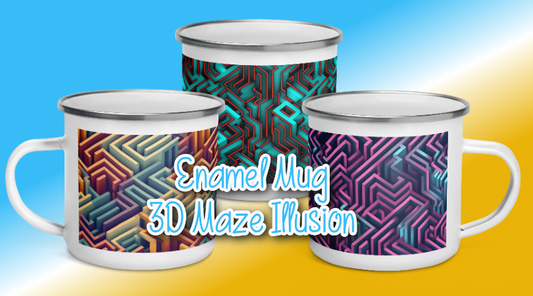 From the Campfire to Your Coffee Table: The Ultimate Enamel Mug with a 3D Maze Twist