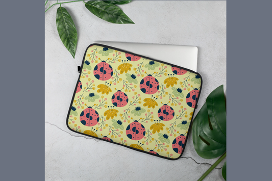 Protect Your Laptop in Style with Scandinavian Spring Floral Seamless Patterns Laptop Sleeve