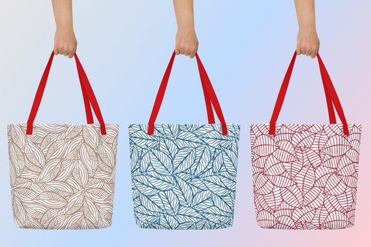 Get Ready for Fall with Our Colorful Leaves Seamlessly Printed Tote Bag
