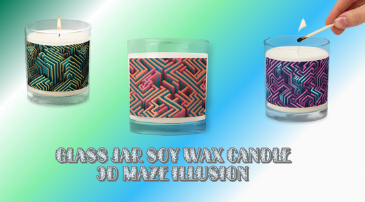 Experience the Charm of 3D Patterns: How the Glass Jar Soy Wax Candle Enhances Any Room