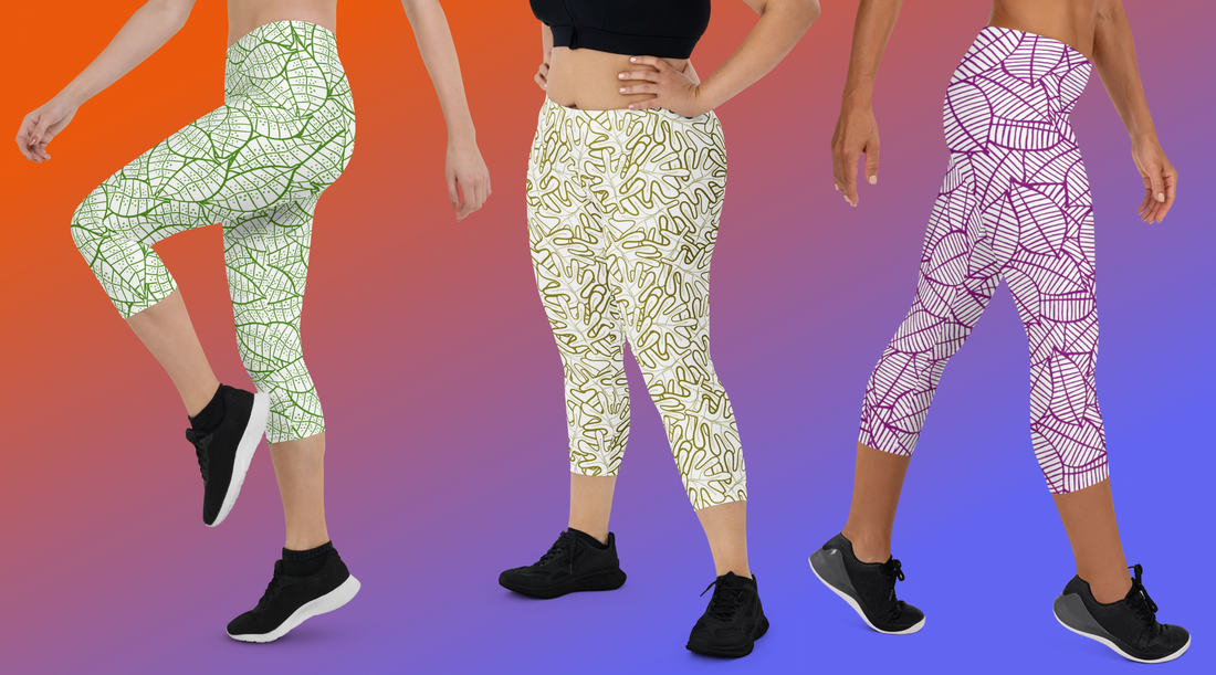 Elevate Your Activewear Collection with Colorful Fall Leaves Capri Leggings