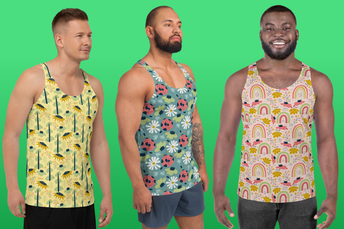 Flaunt Your Style with Our Scandinavian Spring Floral Sublimation Tank Tops