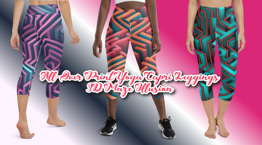 Find Your Zen in Style: 3D Maze Illusion Capris that Bring Illusion to Your Yoga Routine