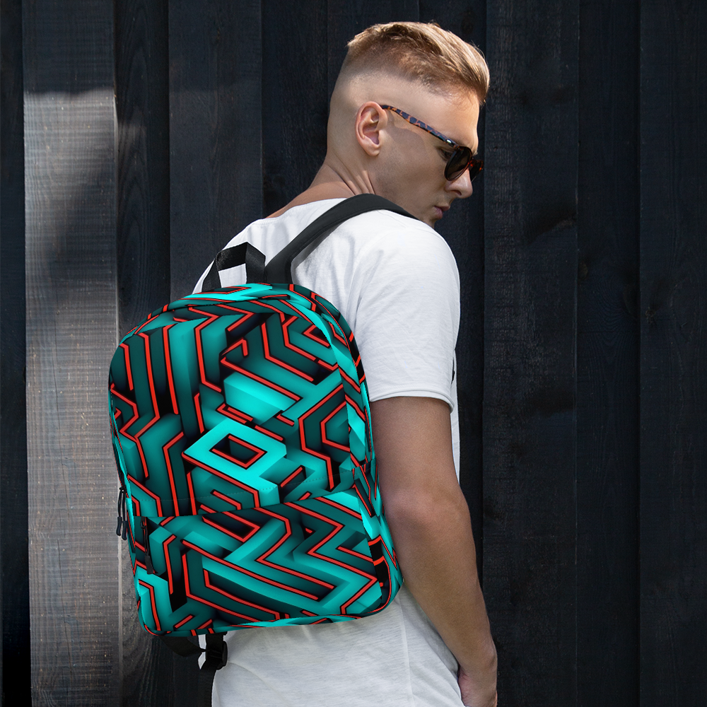 3D Maze Illusion | 3D Patterns | All-Over Print Backpack - #2
