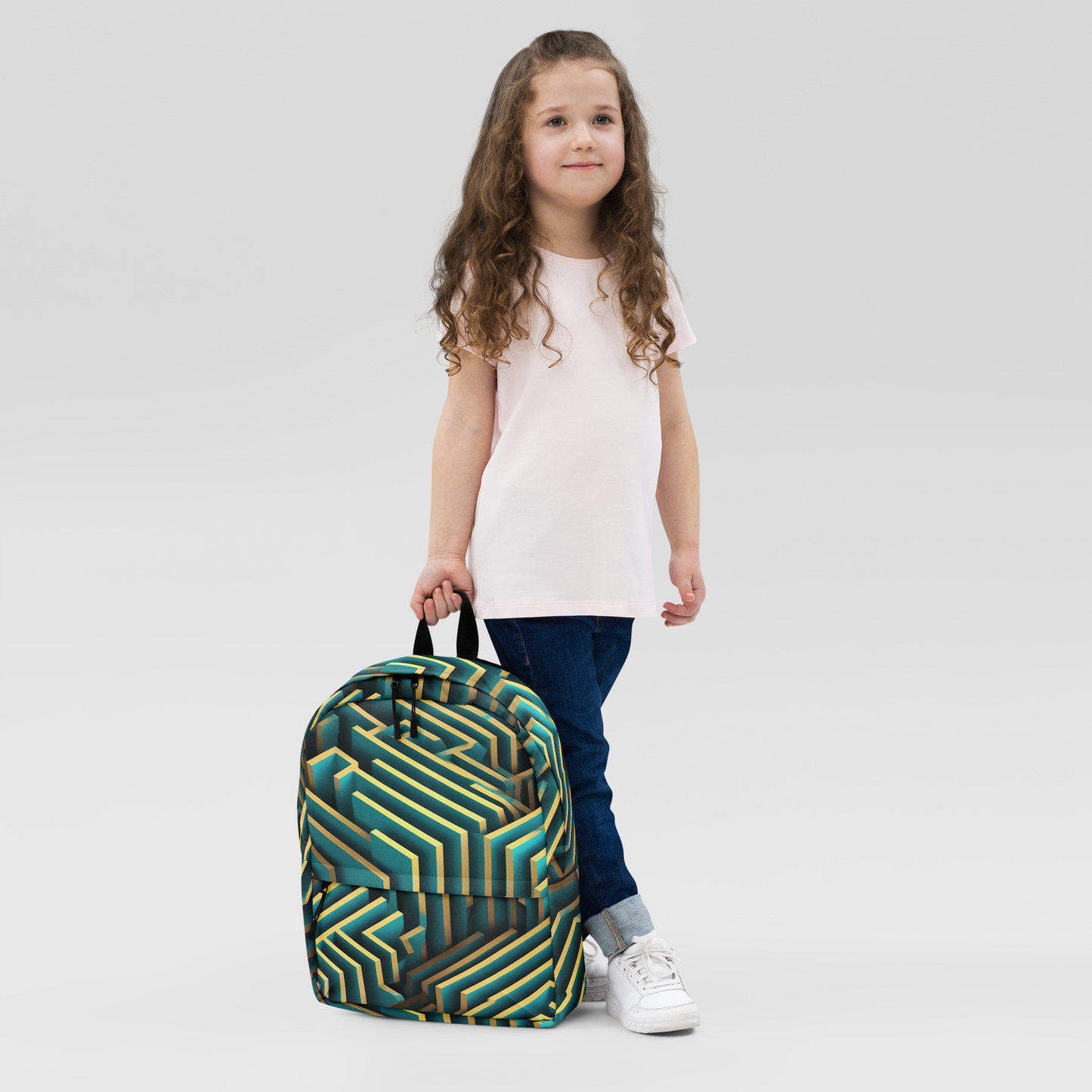 3D Maze Illusion | 3D Patterns | All-Over Print Backpack - #5