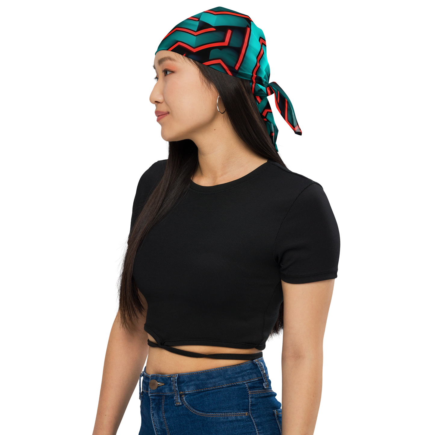 3D Maze Illusion | 3D Patterns | All-Over Print Bandana - #2