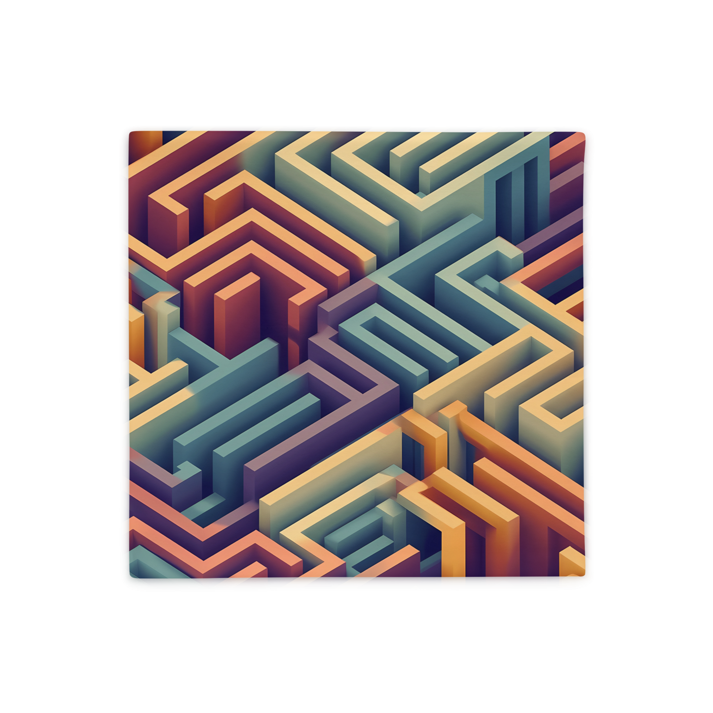 3D Maze Illusion | 3D Patterns | All-Over Print Basic Pillow Case - #3