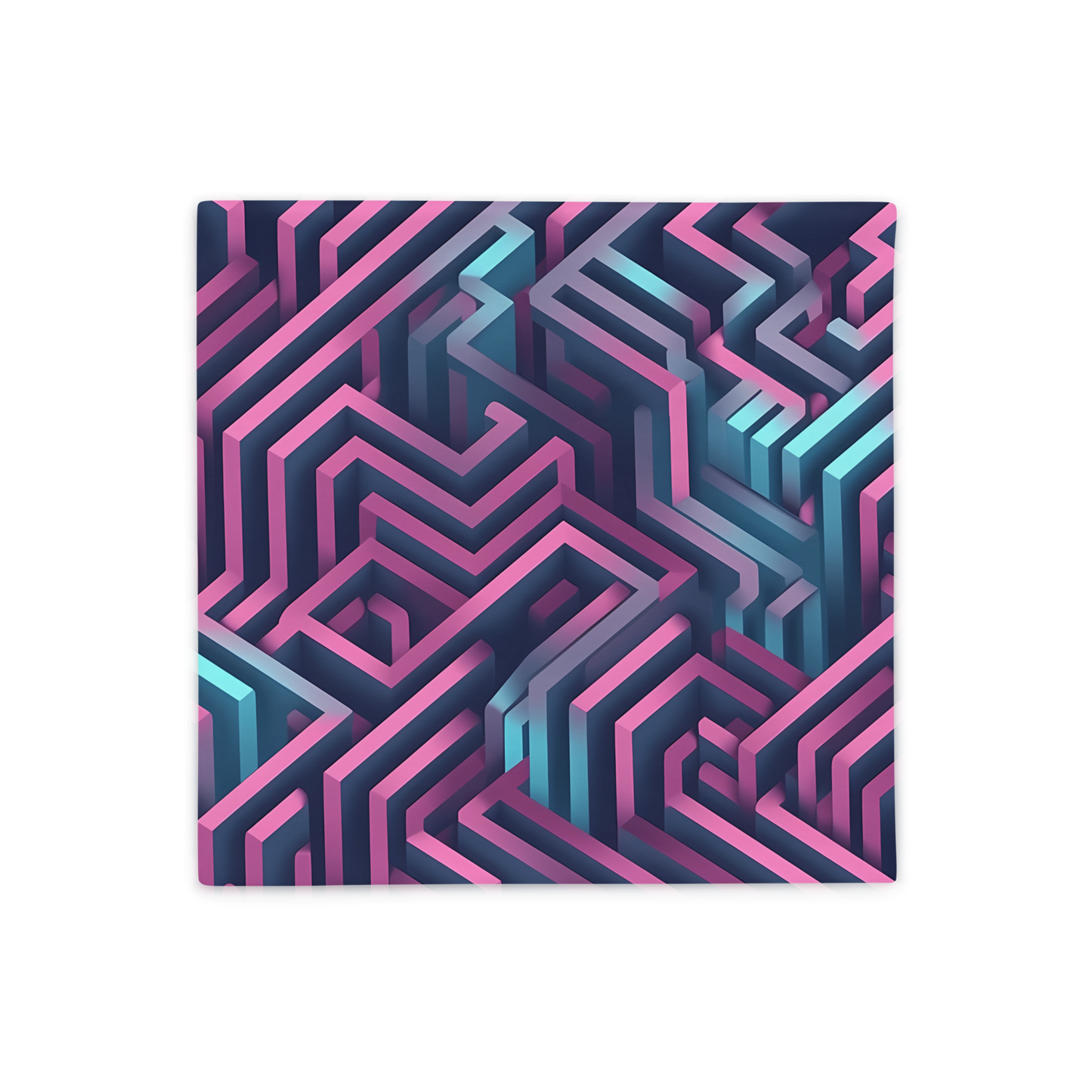 3D Maze Illusion | 3D Patterns | All-Over Print Basic Pillow Case - #4