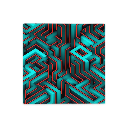 3D Maze Illusion | 3D Patterns | All-Over Print Basic Pillow Case - #2