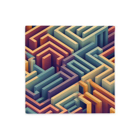 3D Maze Illusion | 3D Patterns | All-Over Print Basic Pillow Case - #3