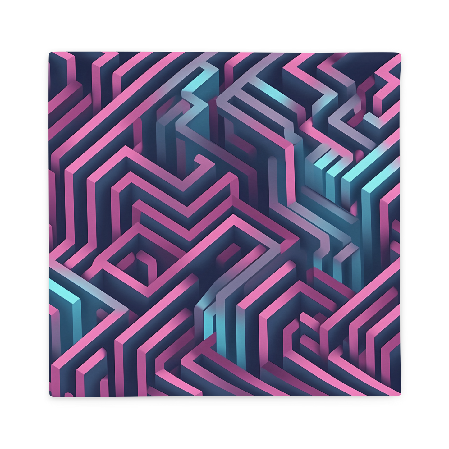 3D Maze Illusion | 3D Patterns | All-Over Print Basic Pillow Case - #4