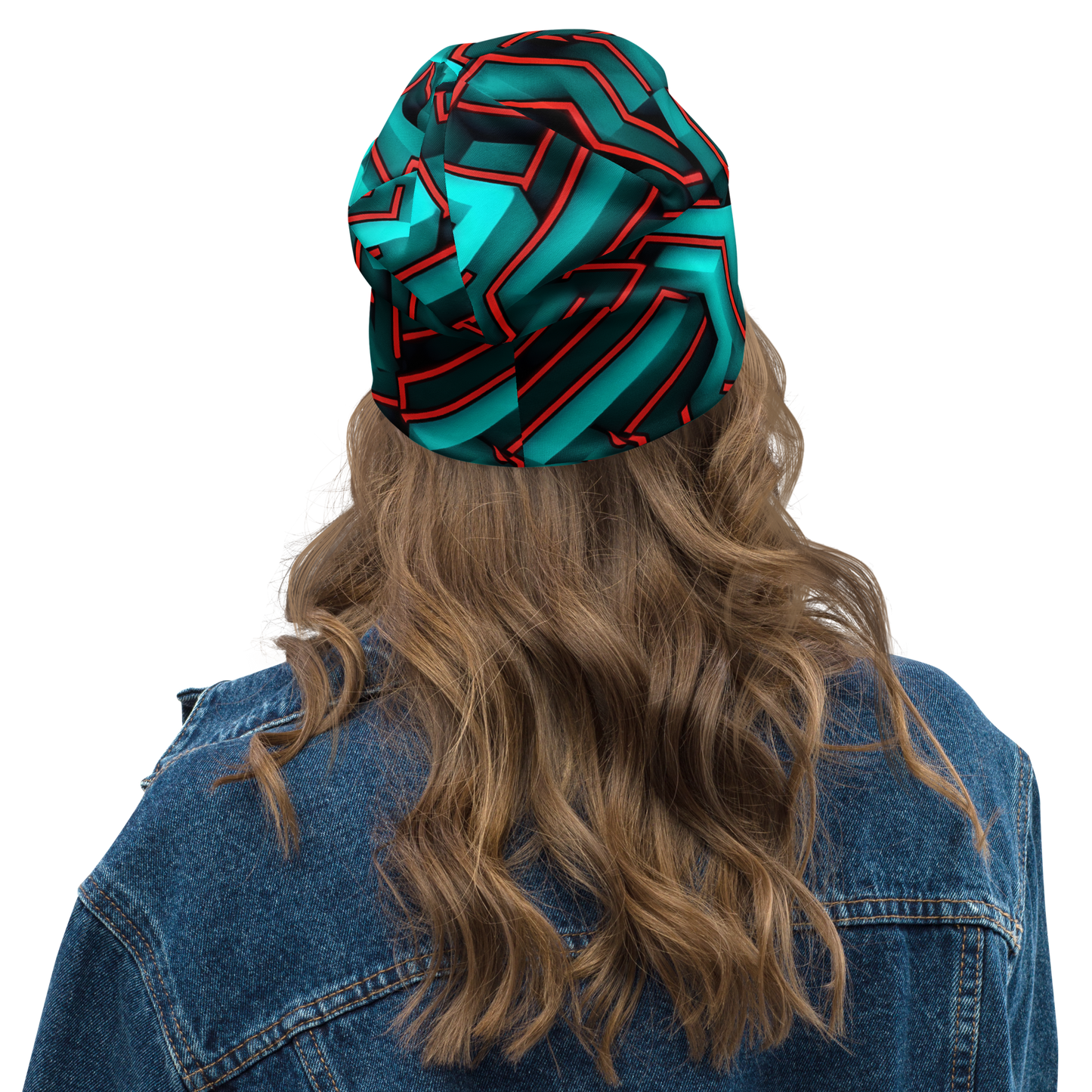 3D Maze Illusion | 3D Patterns | All-Over Print Beanie - #2