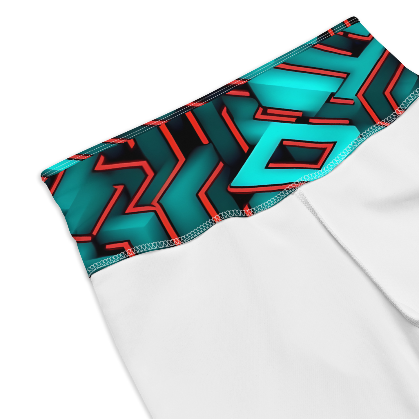 3D Maze Illusion | 3D Patterns | All-Over Print Biker Shorts - #2