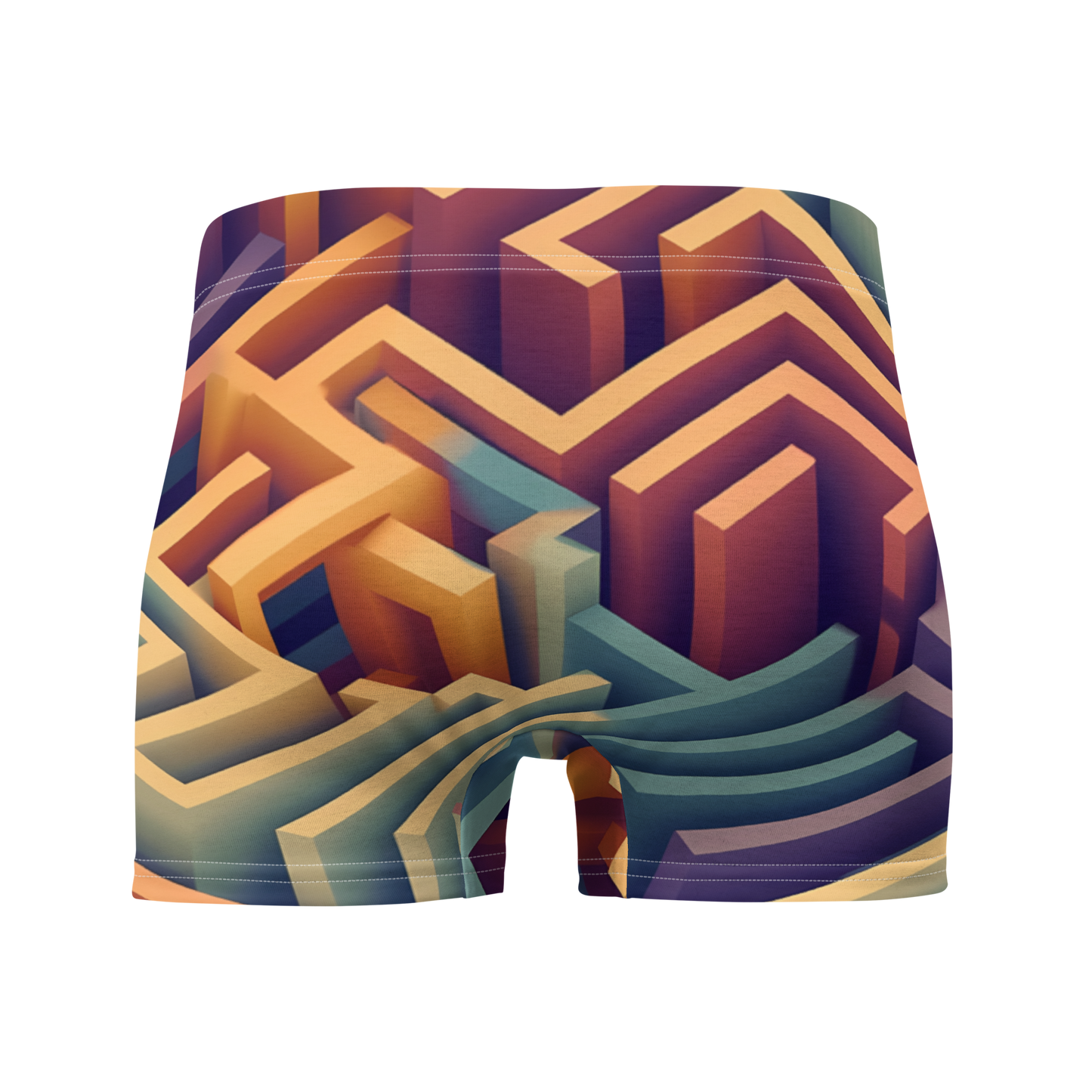 3D Maze Illusion | 3D Patterns | All-Over Print Boxer Briefs - #3