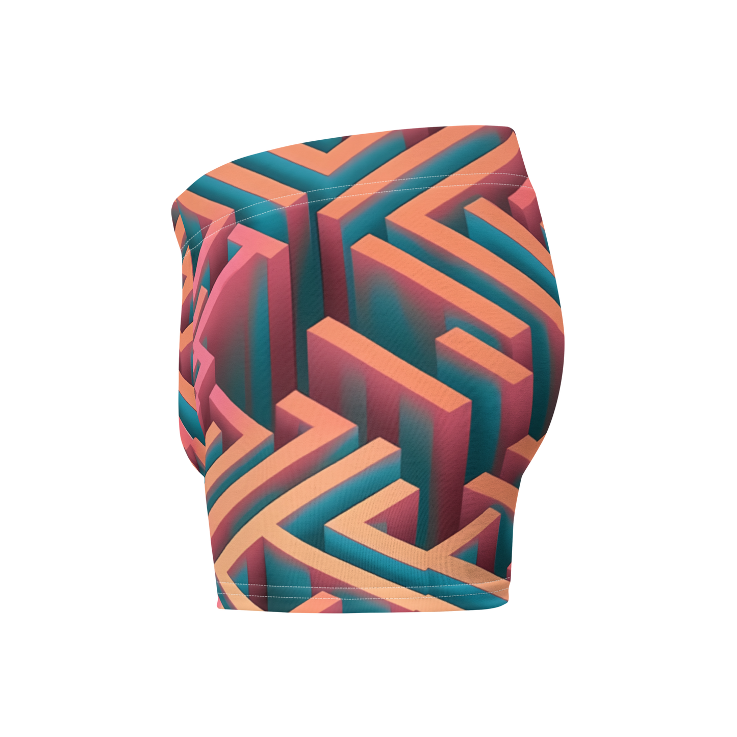 3D Maze Illusion | 3D Patterns | All-Over Print Boxer Briefs - #1