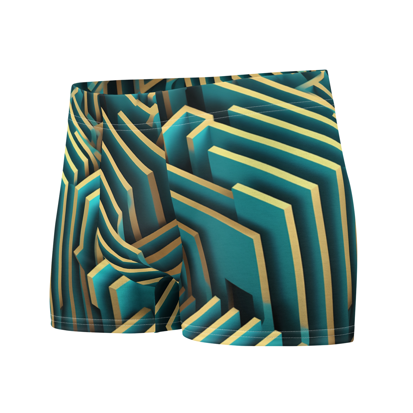 3D Maze Illusion | 3D Patterns | All-Over Print Boxer Briefs - #5