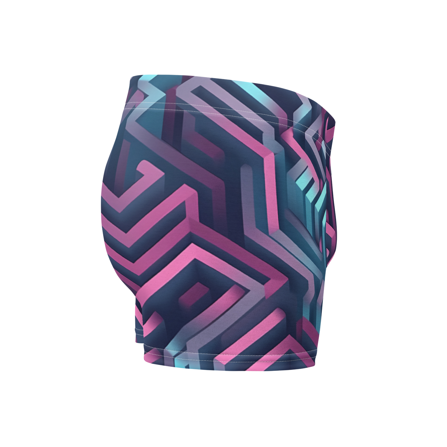 3D Maze Illusion | 3D Patterns | All-Over Print Boxer Briefs - #4