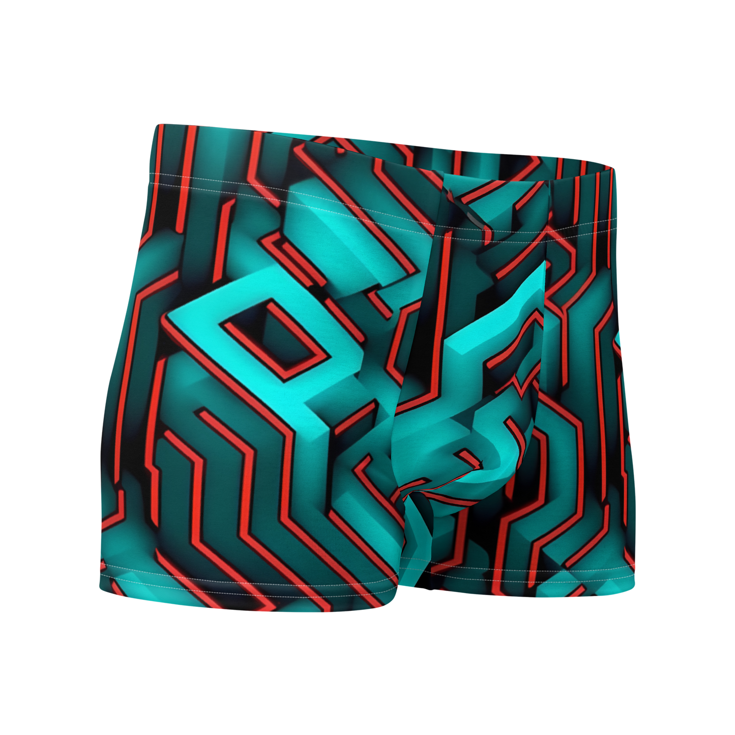 3D Maze Illusion | 3D Patterns | All-Over Print Boxer Briefs - #2