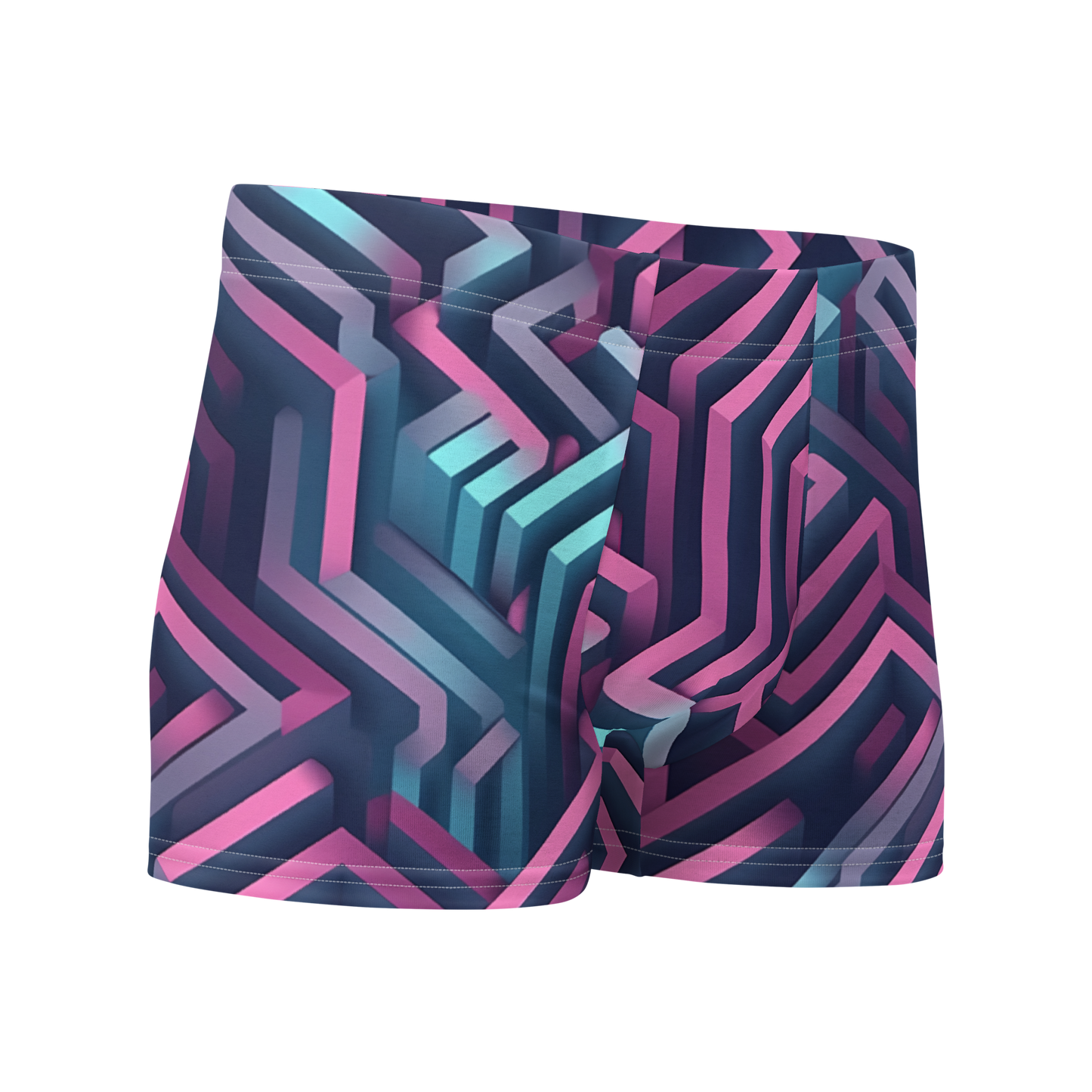 3D Maze Illusion | 3D Patterns | All-Over Print Boxer Briefs - #4