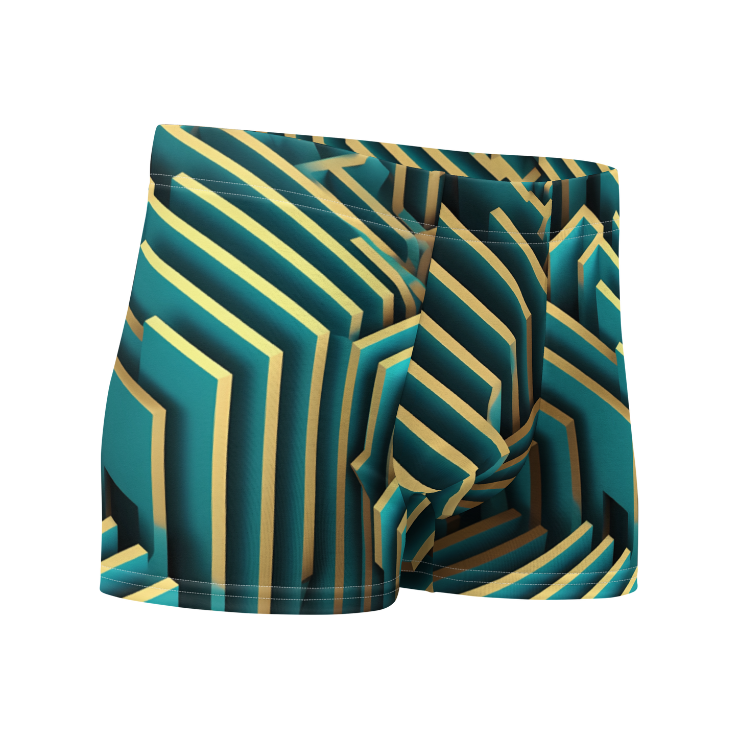 3D Maze Illusion | 3D Patterns | All-Over Print Boxer Briefs - #5