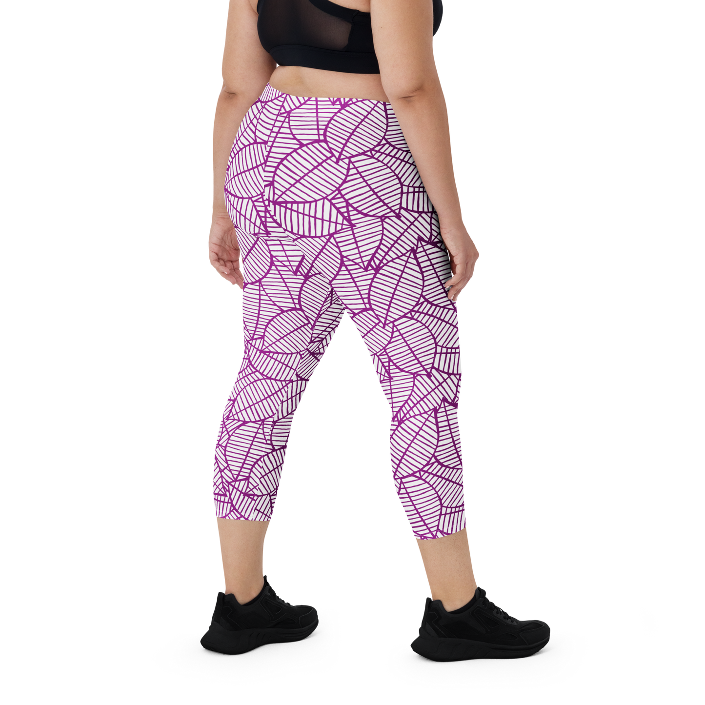 Colorful Fall Leaves | Seamless Patterns | All-Over Print Capri Leggings - #7