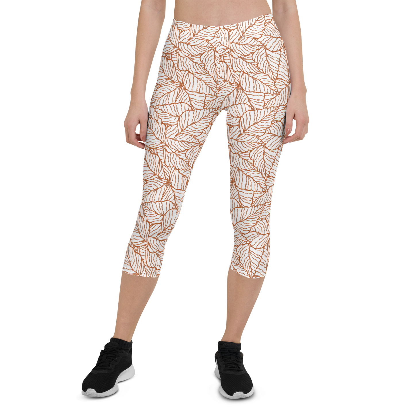 Colorful Fall Leaves | Seamless Patterns | All-Over Print Capri Leggings - #1