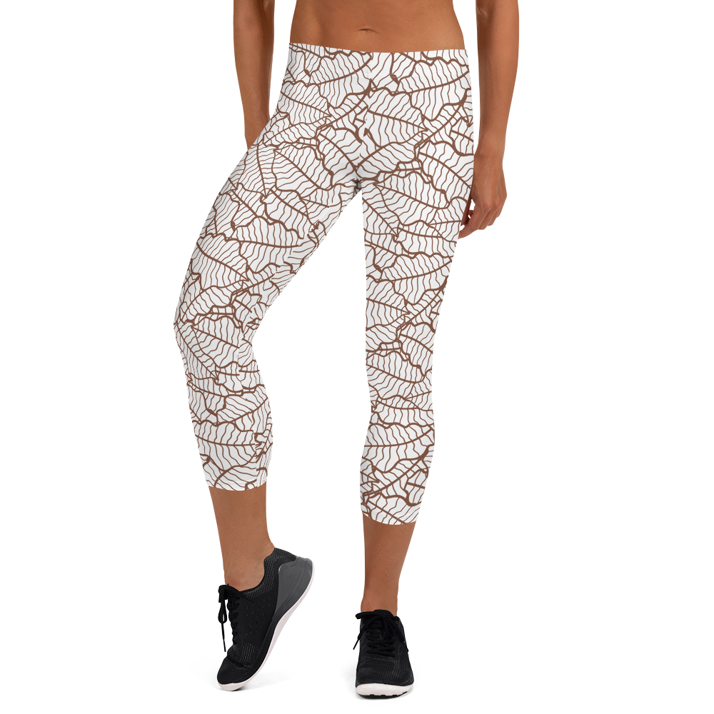 Colorful Fall Leaves | Seamless Patterns | All-Over Print Capri Leggings - #5