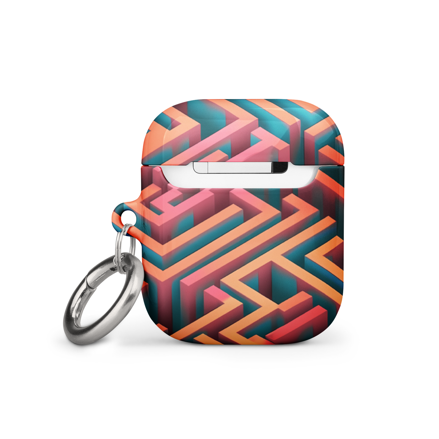 3D Maze Illusion | 3D Patterns | All-Over Print Case for AirPods - #1