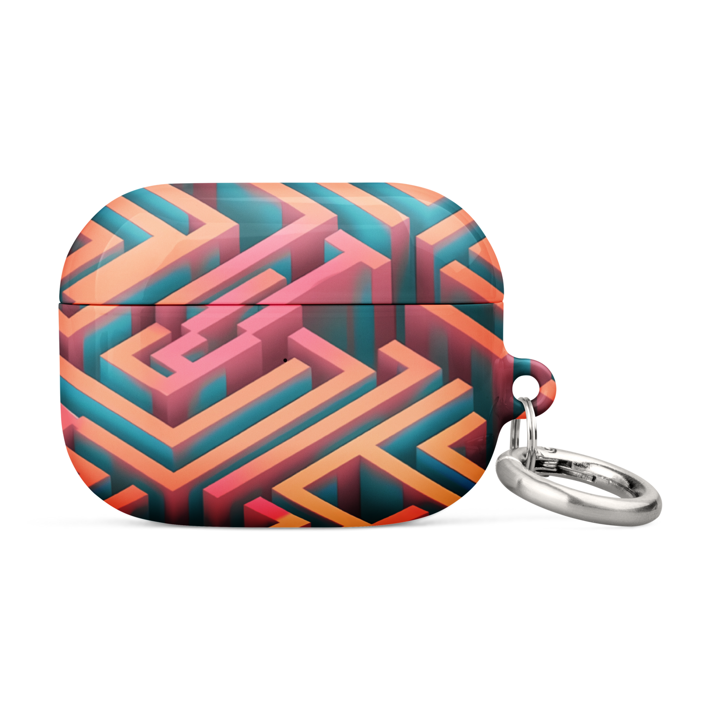 3D Maze Illusion | 3D Patterns | All-Over Print Case for AirPods - #1