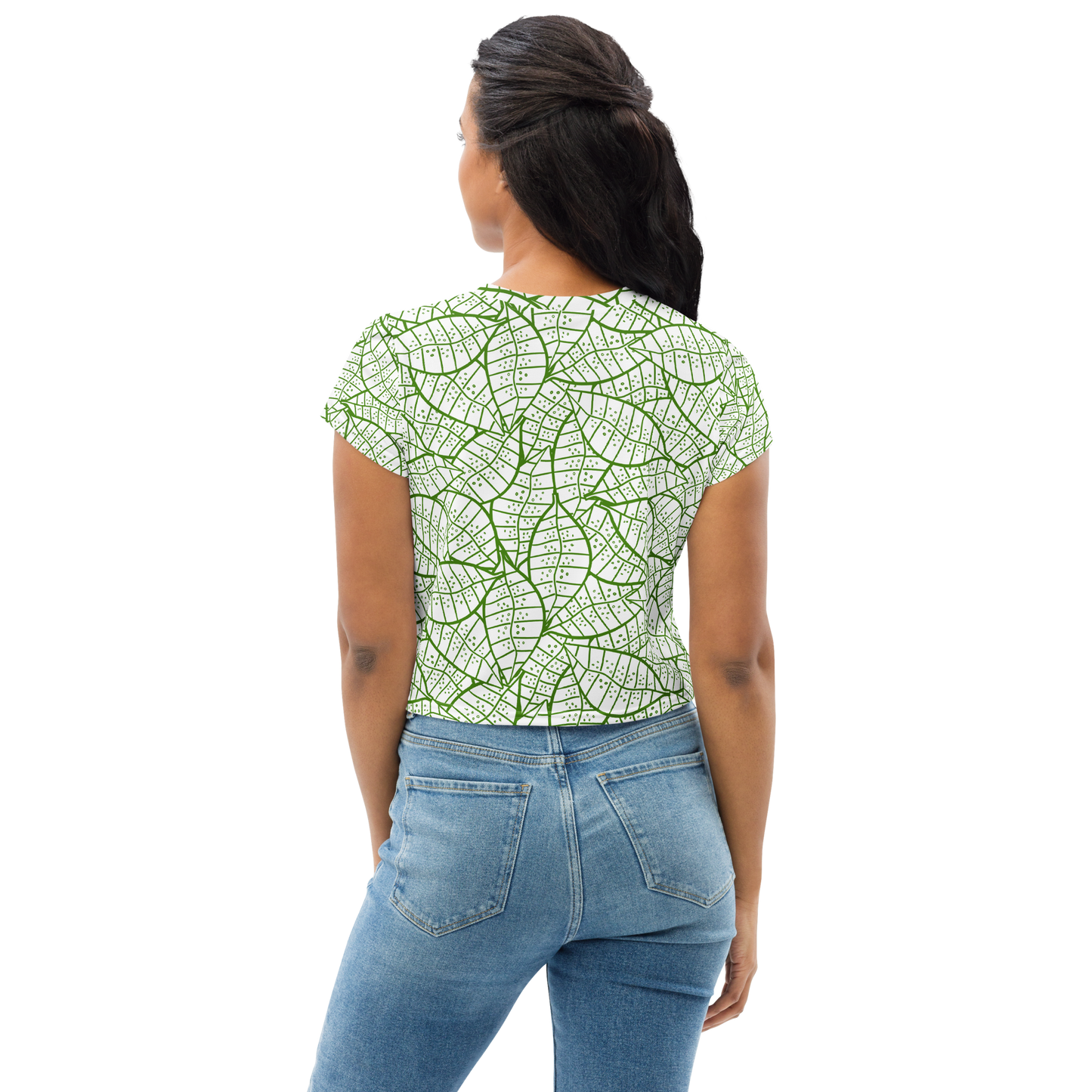 Colorful Fall Leaves | Seamless Patterns | All-Over Print Crop Tee - #4