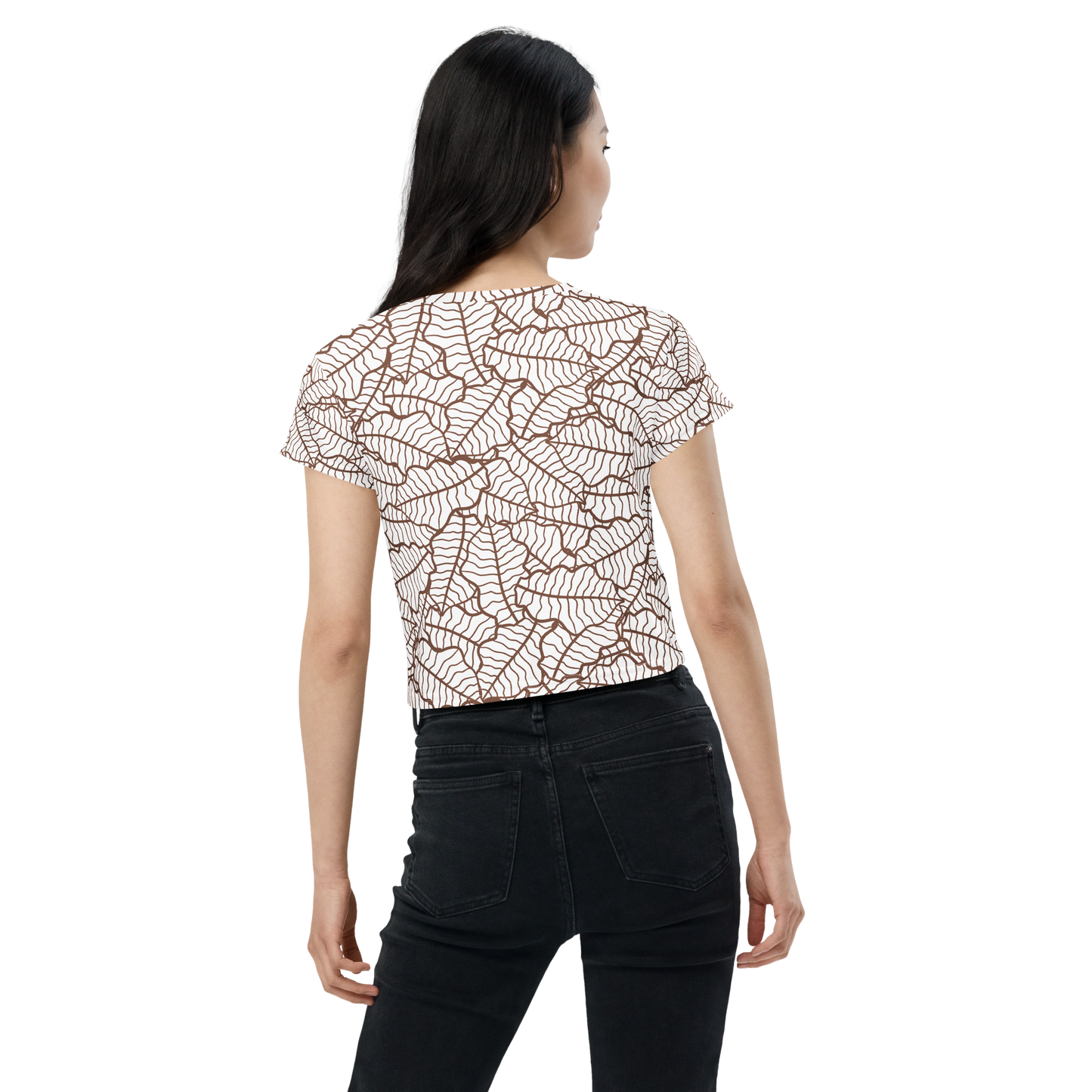 Colorful Fall Leaves | Seamless Patterns | All-Over Print Crop Tee - #5