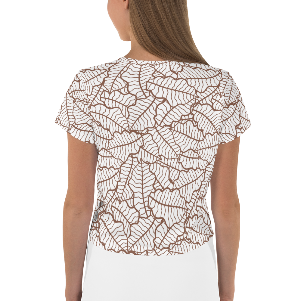 Colorful Fall Leaves | Seamless Patterns | All-Over Print Crop Tee - #5