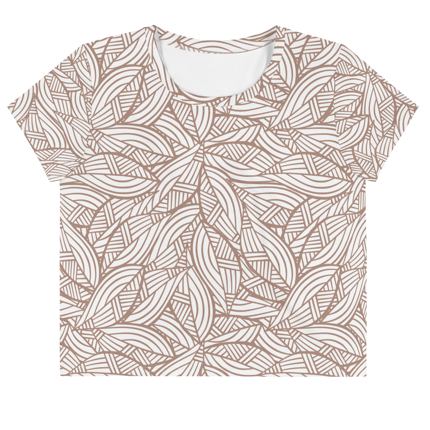 Colorful Fall Leaves | Seamless Patterns | All-Over Print Crop Tee - #3