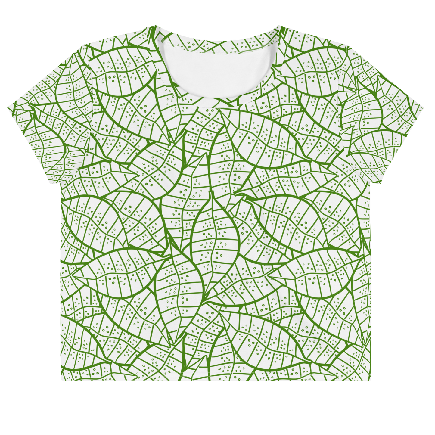 Colorful Fall Leaves | Seamless Patterns | All-Over Print Crop Tee - #4