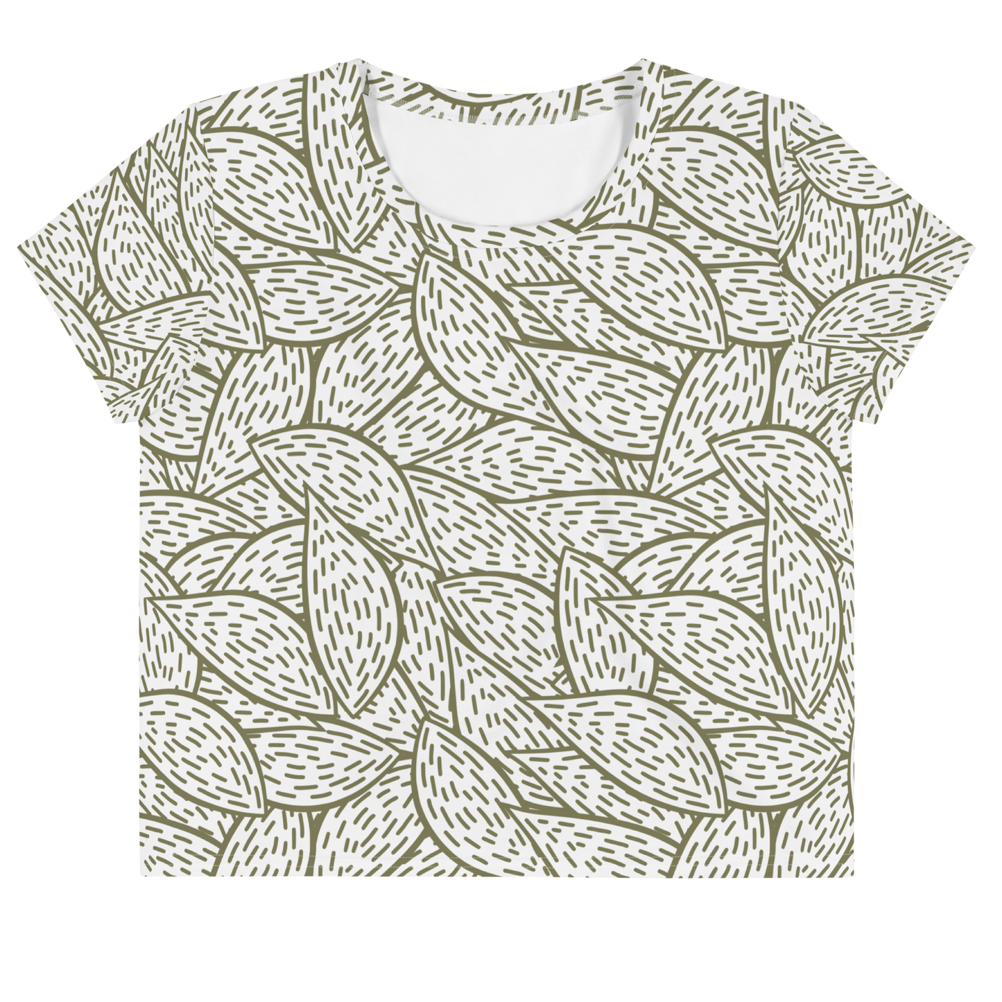 Colorful Fall Leaves | Seamless Patterns | All-Over Print Crop Tee - #6