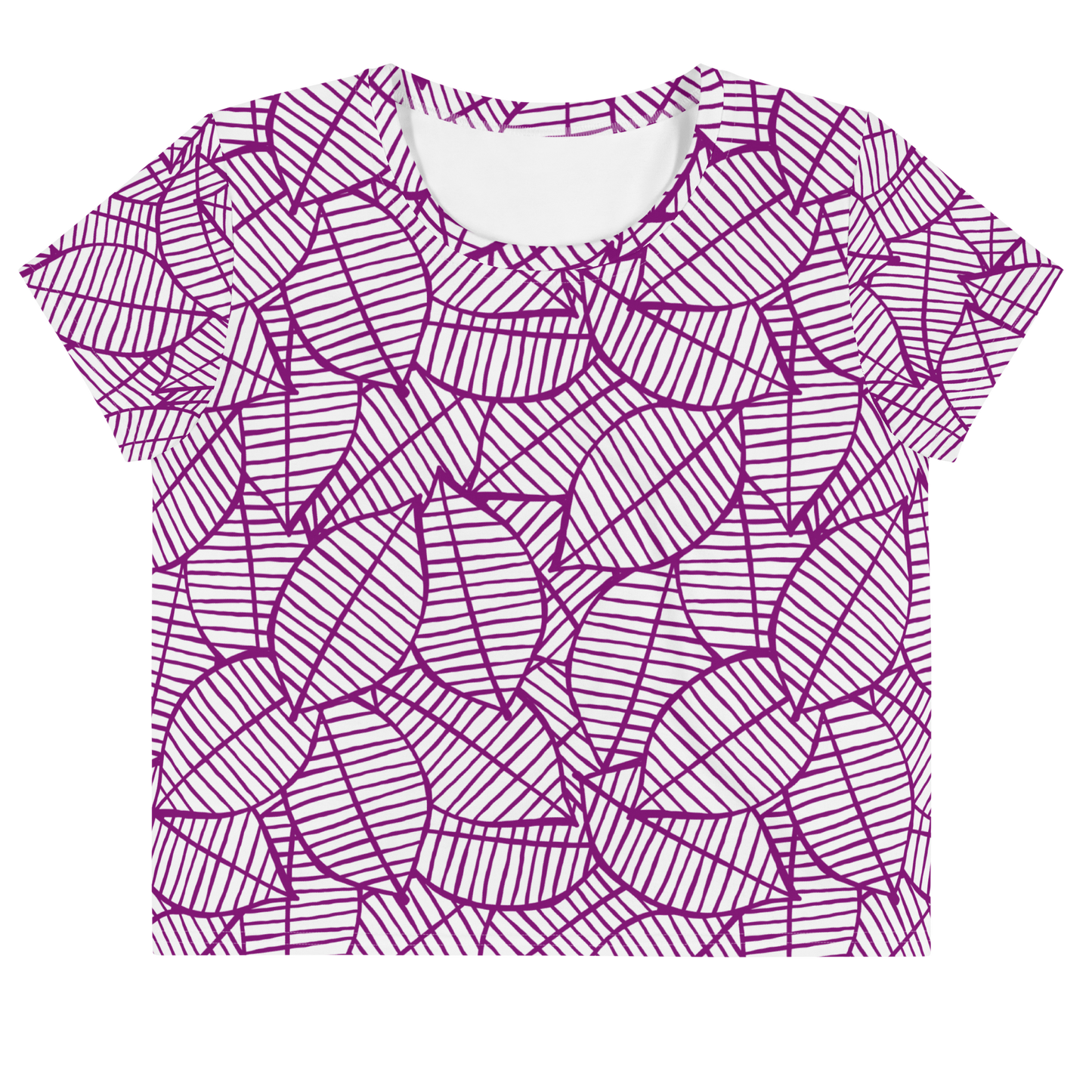 Colorful Fall Leaves | Seamless Patterns | All-Over Print Crop Tee - #7